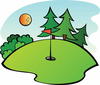 Man Golfing Clipart Image