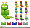 Reading Bookworm Clipart Image
