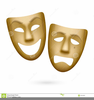 Free Clipart Comedy And Tragedy Masks Image