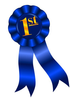 Blue Ribbon First Place Clipart Image