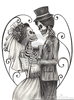 Day Of The Dead Wedding Clipart Image