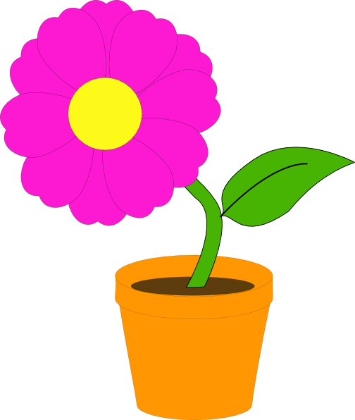 Flowerandpot Clip Art at Clker.com - vector clip art online, royalty ...