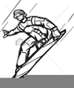 Skiing Snowboarding Clipart Image