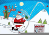 Free Clipart Santa Playing Golf Image