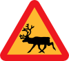 Warning Reindeer Roadsign Clip Art