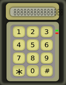 Simple Calculator Without Function Buttons Clip Art