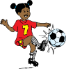 Girl Playing Soccer Clip Art