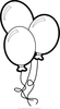 Free Black And White Balloon Clipart Image