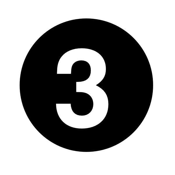 White Numeral 1 Centered Inside Black Circle Clip Art at Clker.com