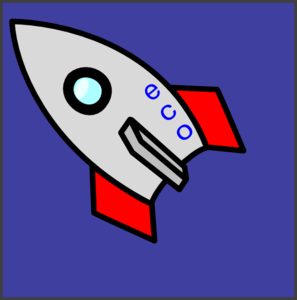 Rocket In Blue-sky Clip Art