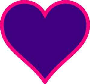 Magenta & Purple Heart Clip Art