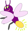 Purple Firefly2 Clip Art