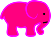 Pink Elephant Confused Clip Art