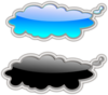 Glossy Clouds Clip Art