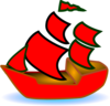 Red Boat Clip Art