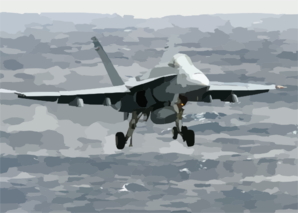 An F/a-18c Hornet Assigned To The  Valions  Of Strike Fighter Squadron One Five (vfa-15) Makes Its Final Approach Before Landing. Clip Art