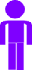 Purple Stick Man Clip Art