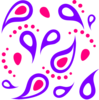 Paisley Modern Purple Pink Clip Art