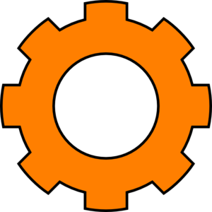 Orange Gear Clip Art