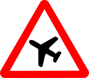 Airplane Road Sign Clip Art
