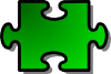 Green Jigsaw Piece 12 Clip Art