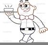 Waiter Serving Clipart Image