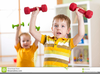 Children Exercising Clipart Image
