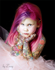 Cute Girl Tattoed By Zozzy Evil Image