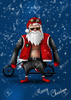 Biker Santa Clipart Image