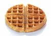 Round Waffle On A White Background Image