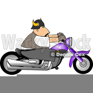 Dogs Riding Motorcycles Clipart Image