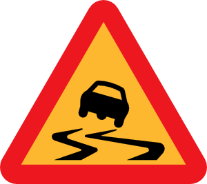 Slippery Road Sign Clip Art