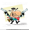 Cowboy Pistols Clipart Image