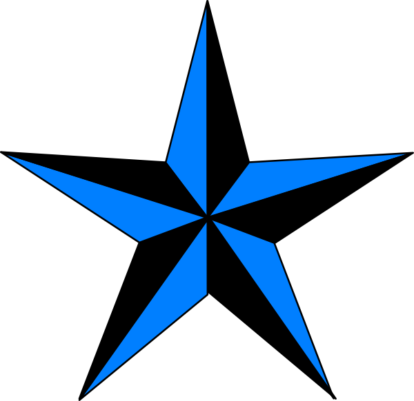 Blue & Black Texas Star Clip Art at Clker.com - vector clip art online