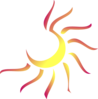 Purple Sun Logo Clip Art