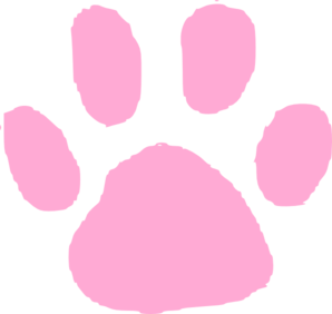 Pink Paw Print Clip Art