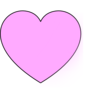Light Pink Heart  Clip Art