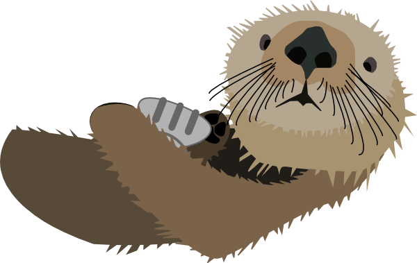 Otter With Shell Clip Art at Clker.com - vector clip art online