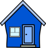 Blue House Clip Art