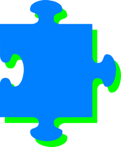Blue Green Puzzle Clip Art