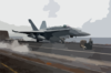 An F/a-18 Hornet Strike Fighter Assigned To The  Valions  Of Strike Fighter Squadron Fifteen (vfa-15) Prepares For Launch Clip Art