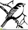 Sparrow Tattoo Clipart Image