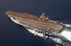 Uss Harry S. Truman (cvn 75) Steams Through The Waters Off The Coast Of Florida Image