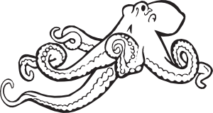 Coloring Book Octopus Clip Art
