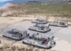 Landing Craft Air Cushion (lcac) Vehicles From Assault Craft Unit Five (acu-5) Stand By To Transport Their Cargo Of Light Armored Vehicles (lav Clip Art