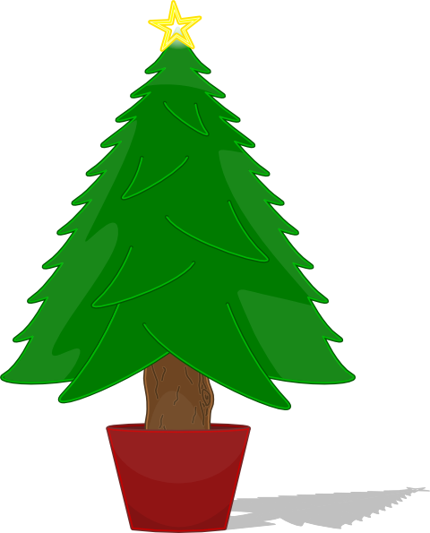 Elkbuntu Glossy Christmas Tree Clip Art at Clker.com - vector clip art