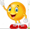 Happy Face Waving Clipart Image