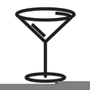 Pink Martini Glass Clipart Image