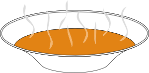 Steaming Pumpkin Soup Clip Art