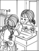Clipart Of Girl Washing Face Image